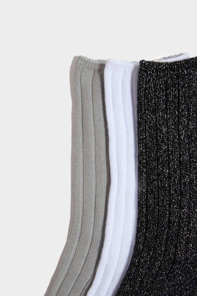DeFacto Multicolour Woman Woman 3 piece Long Cotton Socks Casual - Image 3